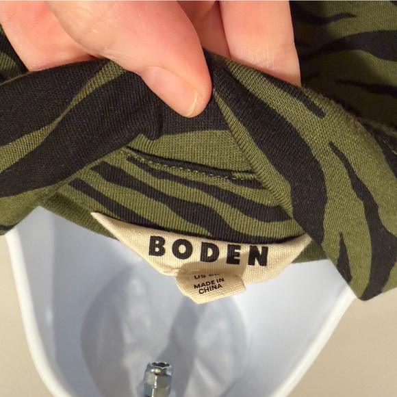 Boden Laura Jersey Midi Shirt Dress Oregano Animal Tiger Print size US 6 Regular - Picture 9 of 10